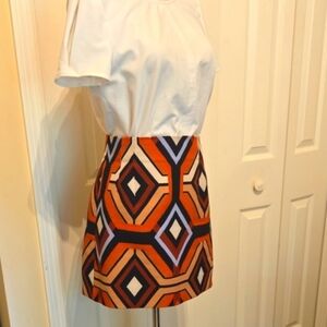 Zara Retro Geometric Mini Skirt